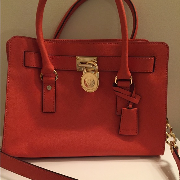 Michael Kors Handbags - Michael Kors Pumpkin Hamilton Medium Bag Preowned
